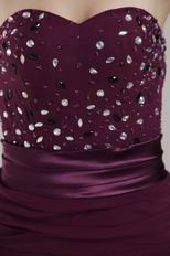 Dark Purple Sweetheart Short Prom Dress With Jacket Accessory